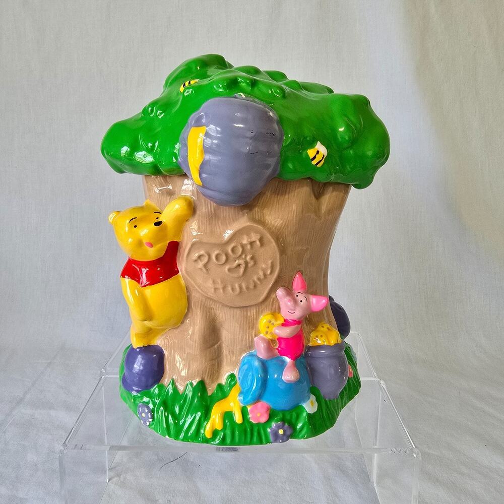 Houston Harvest Winnie the Pooh Tree Cookie Jar Ceramic Very Colorful 9" x 7"